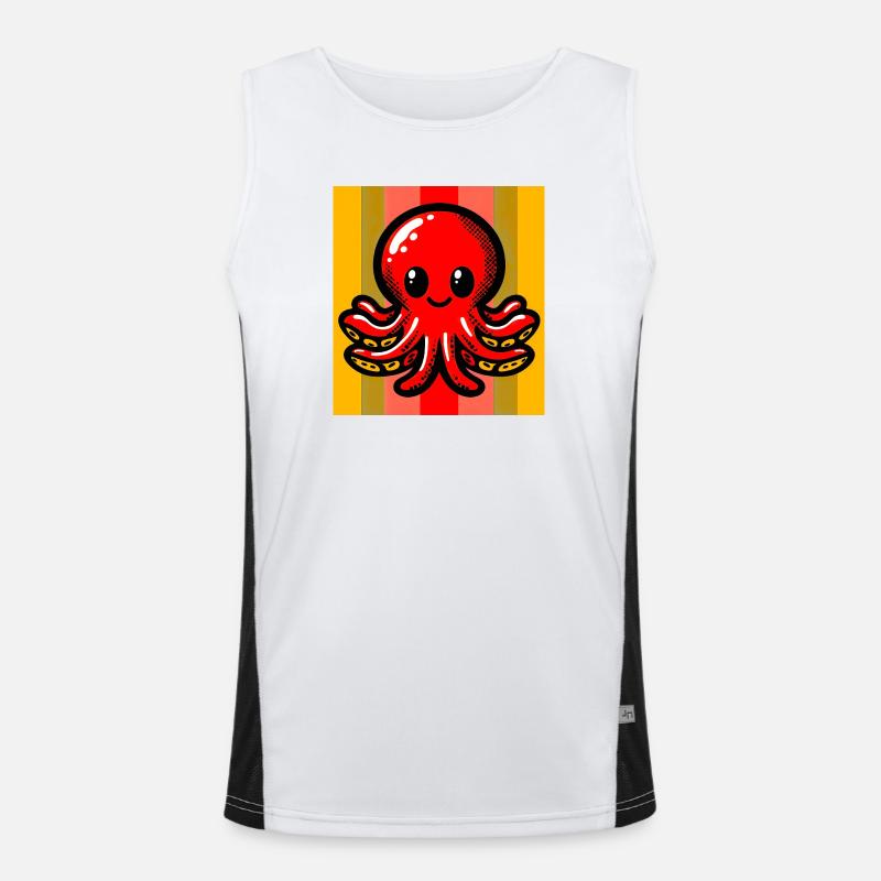 Krake Funktionelles Kontrast-Tank Top für Männer 