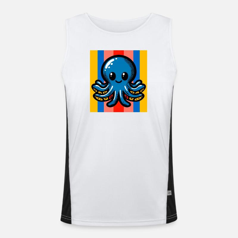 Krake Funktionelles Kontrast-Tank Top für Männer 