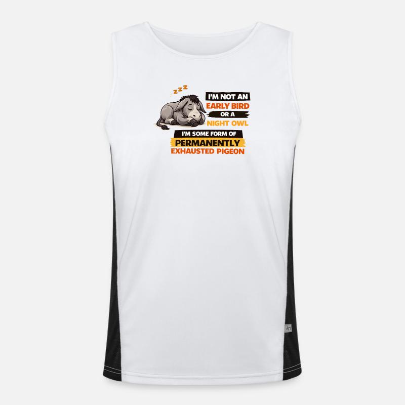Permanently Exhausted Pigeon Men's Functional Contrast Tank Top 
