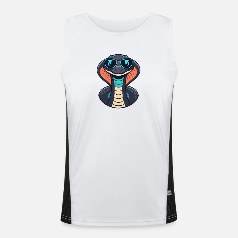 Cobra chic sunglasses Men's Functional Contrast Tank Top 