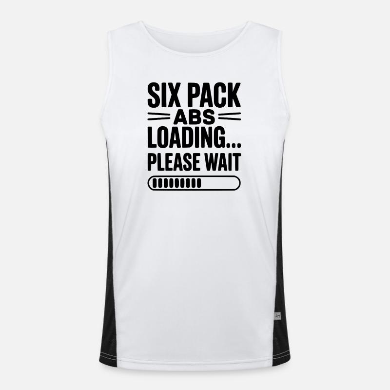 Six Pack Abs Loading... Please Wait Men's Functional Contrast Tank Top 