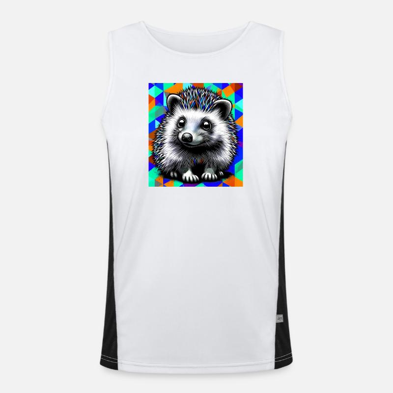 Igel Funktionelles Kontrast-Tank Top für Männer 