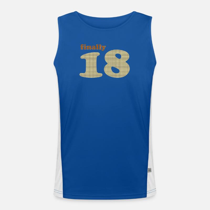 finally_18 Funktionelles Kontrast-Tank Top für Männer 