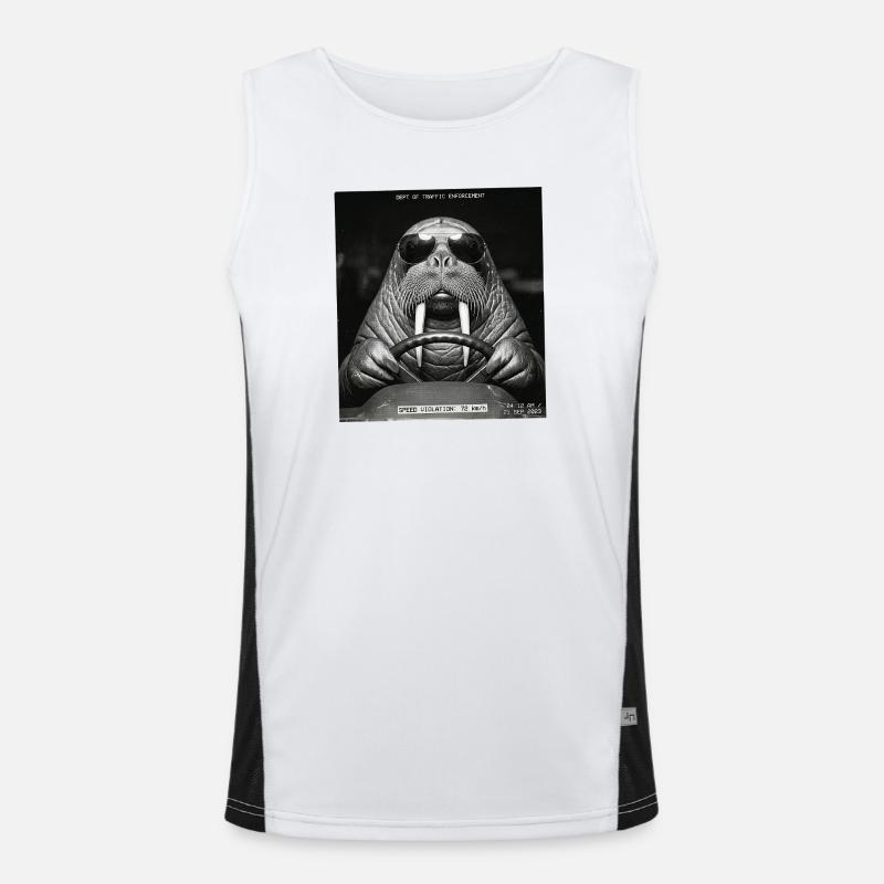 Photo de la caméra de vitesse Walrus Débardeur respirant contrasté Homme 