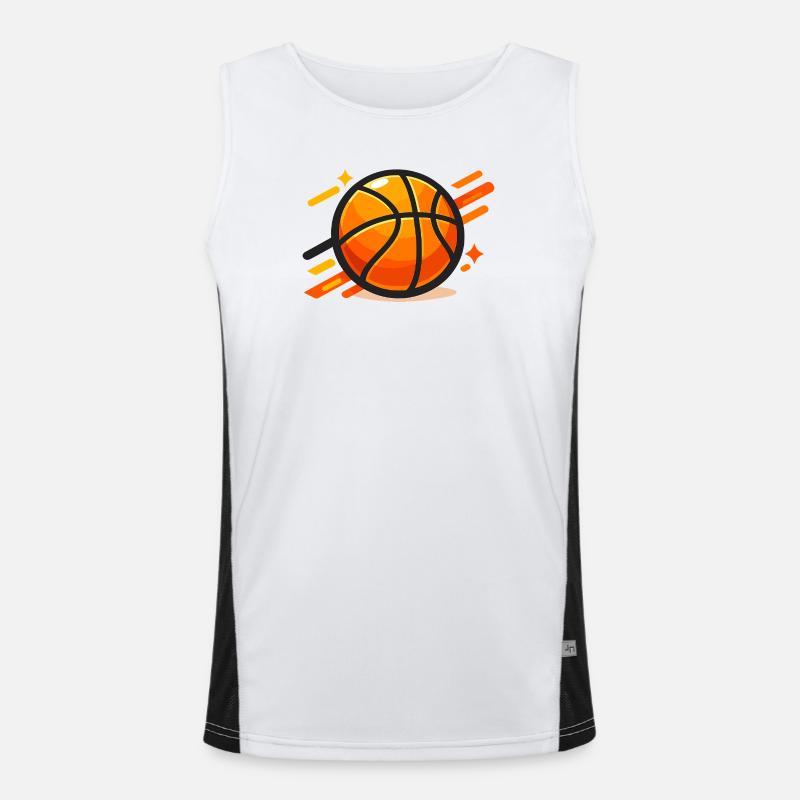 Basketball dynamique Orange néon Débardeur respirant contrasté Homme 