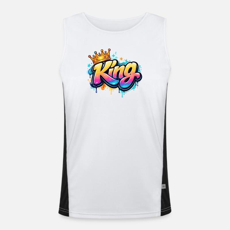 Royal Graffiti King Men's Functional Contrast Tank Top 