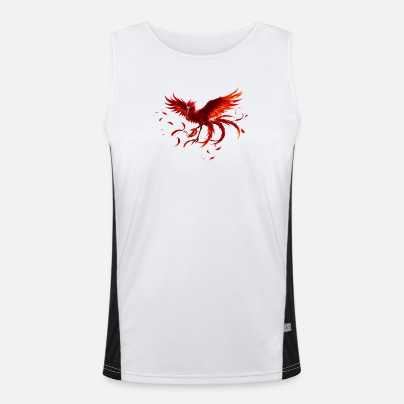 Scarlet Phoenix in flight Men's Functional Contrast Tank Top 