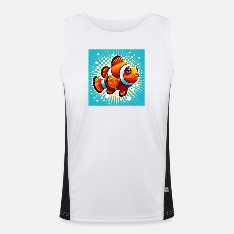 Clownfisch Funktionelles Kontrast-Tank Top für Männer 