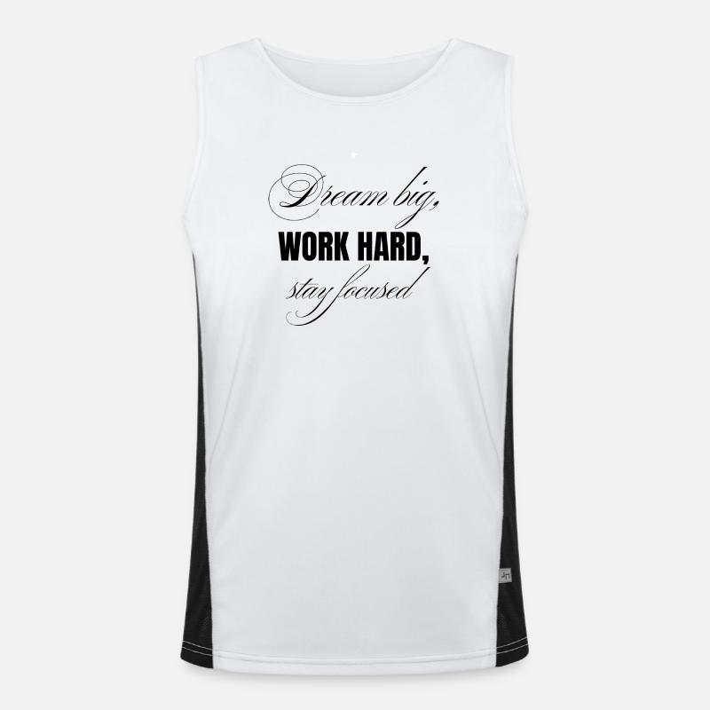 work hard Men's Functional Contrast Tank Top 