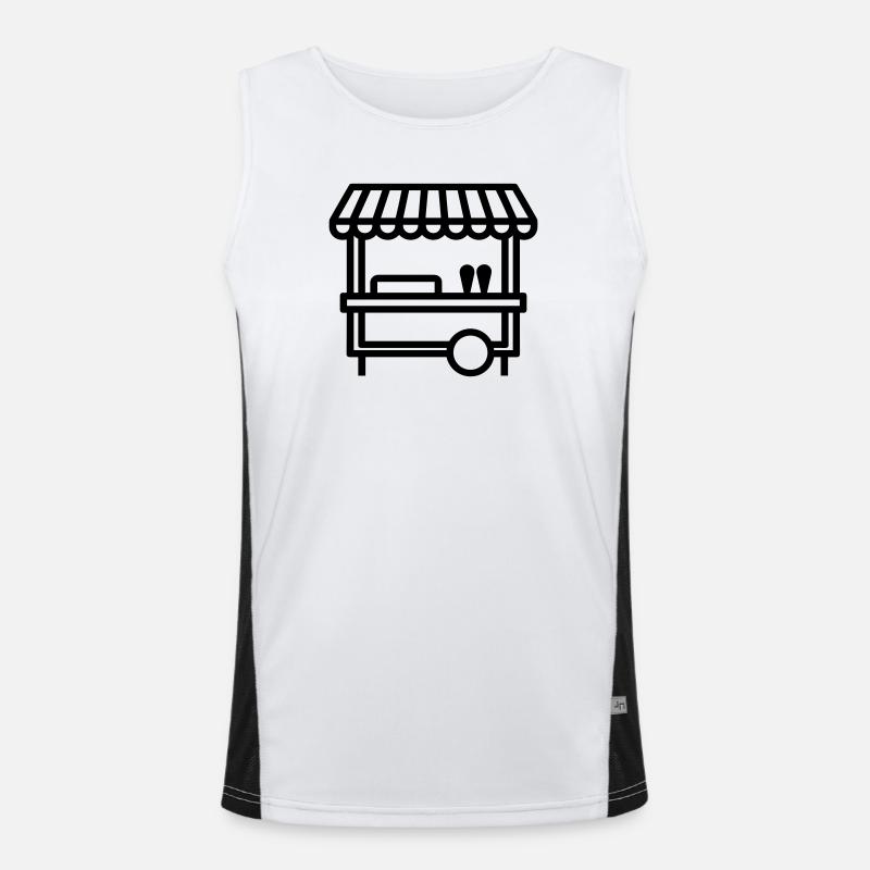 Straßengastronomie Funktionelles Kontrast-Tank Top für Männer 