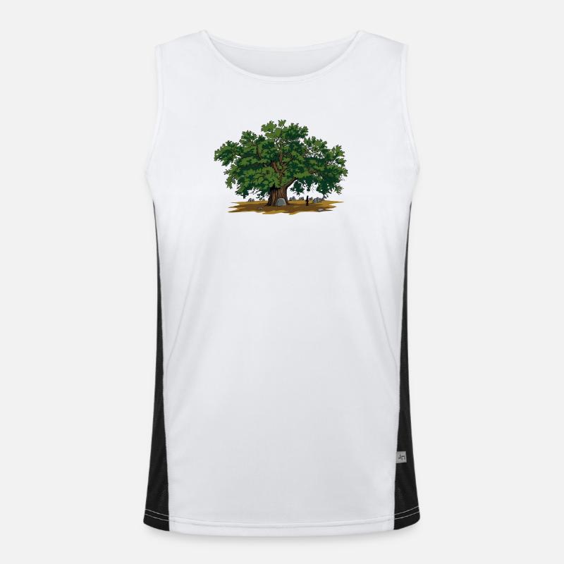 Eiche Funktionelles Kontrast-Tank Top für Männer 