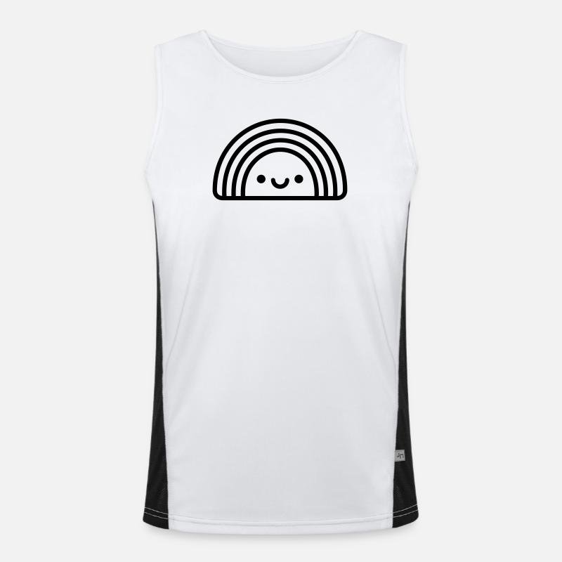 Regenbogen Funktionelles Kontrast-Tank Top für Männer 