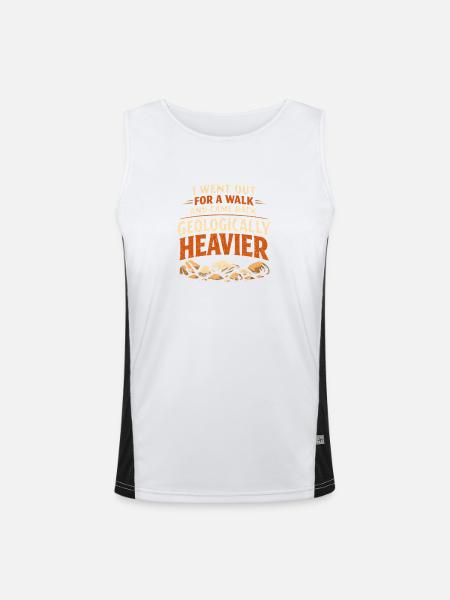 Harder back | Geology Stone Collector - Men's Functional Contrast Tank Top  - white/black - Front