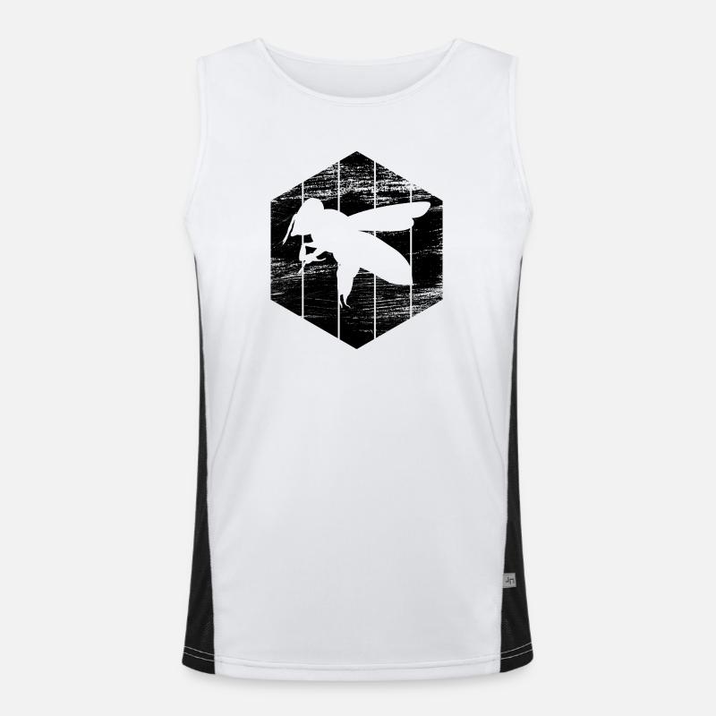 Bee sketch Men's Functional Contrast Tank Top 