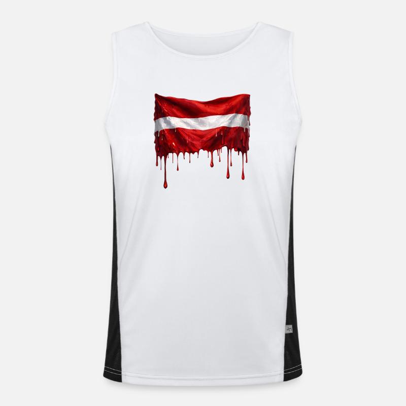 Drapeau letton couleur Débardeur respirant contrasté Homme 