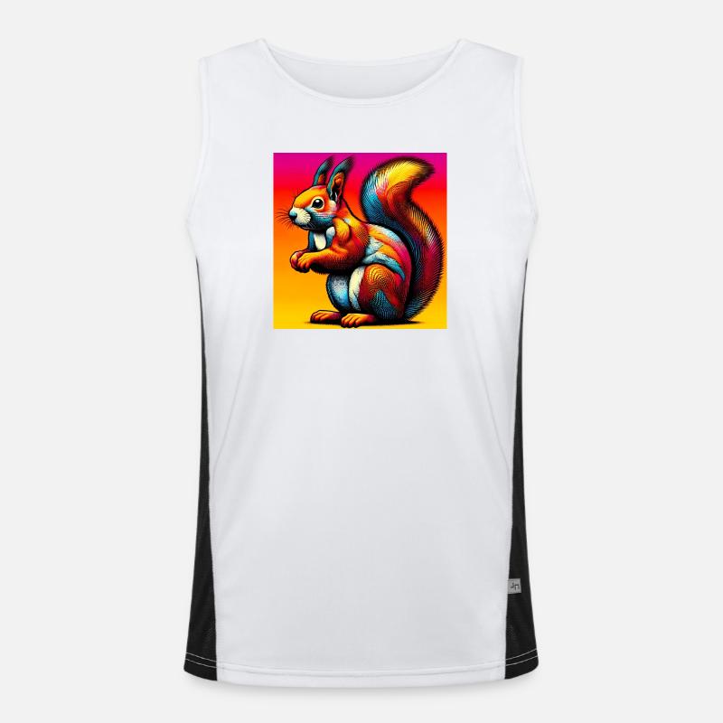 Eichhörnchen Funktionelles Kontrast-Tank Top für Männer 
