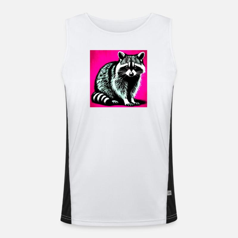 Waschbär Funktionelles Kontrast-Tank Top für Männer 