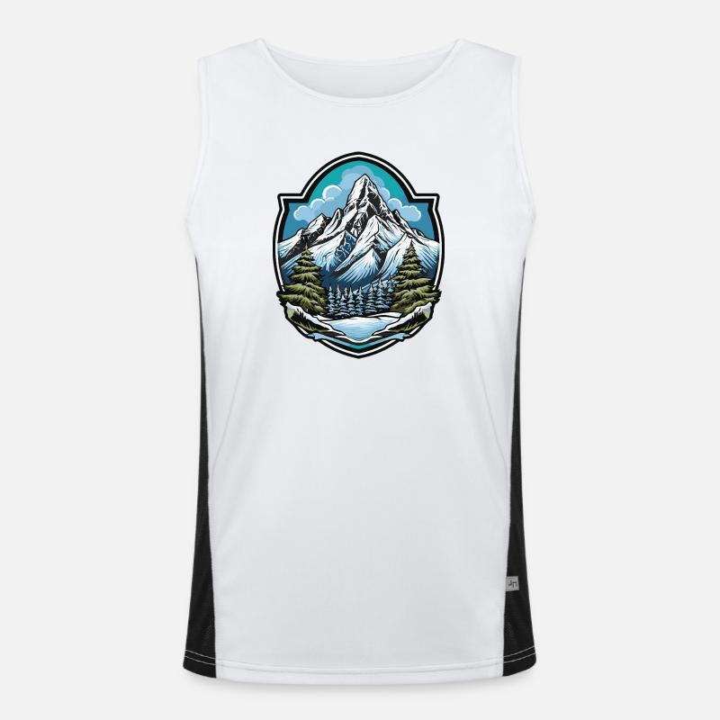 Mountains Men's Functional Contrast Tank Top 