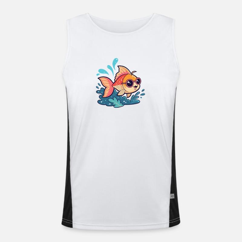 Poisson Splash Lunettes de Soleil Débardeur respirant contrasté Homme 