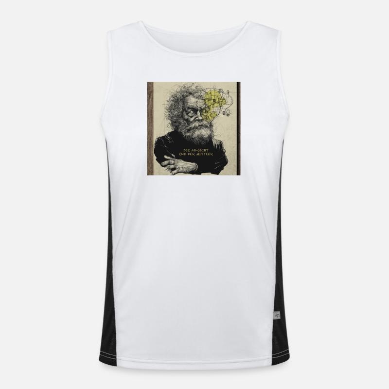 Der_Gedankenblitz-2 Funktionelles Kontrast-Tank Top für Männer 