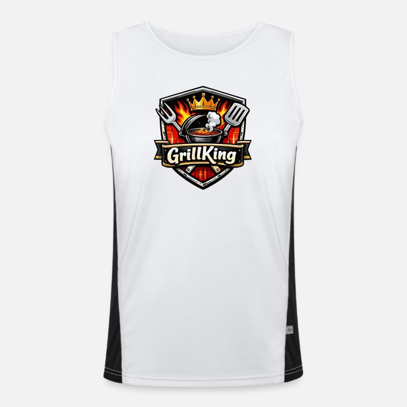 GrillKing Flame Shield Men's Functional Contrast Tank Top 
