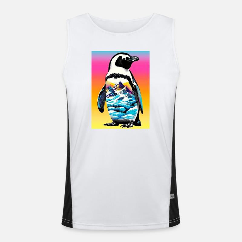 Pinguin Funktionelles Kontrast-Tank Top für Männer 
