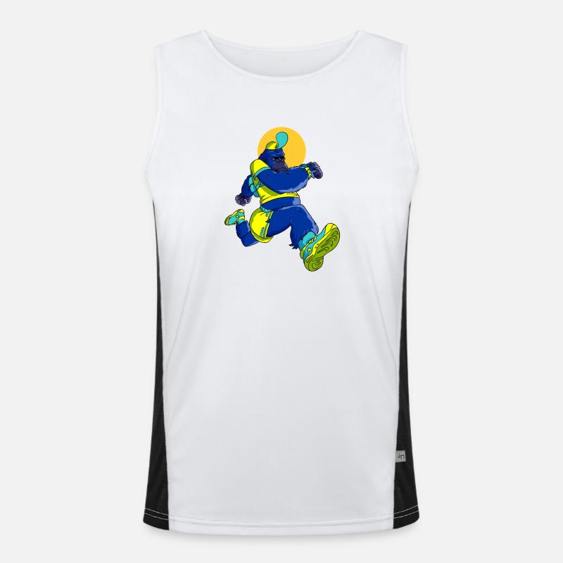 Gorille bleu runner Débardeur respirant contrasté Homme 