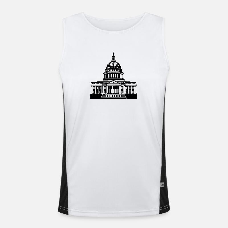 Capitole de Washington D.C. Débardeur respirant contrasté Homme 