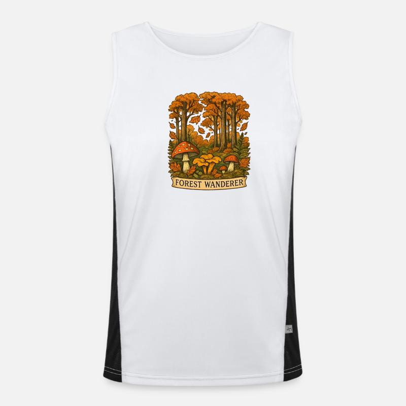 Waldwanderer Herbstpfad Funktionelles Kontrast-Tank Top für Männer 