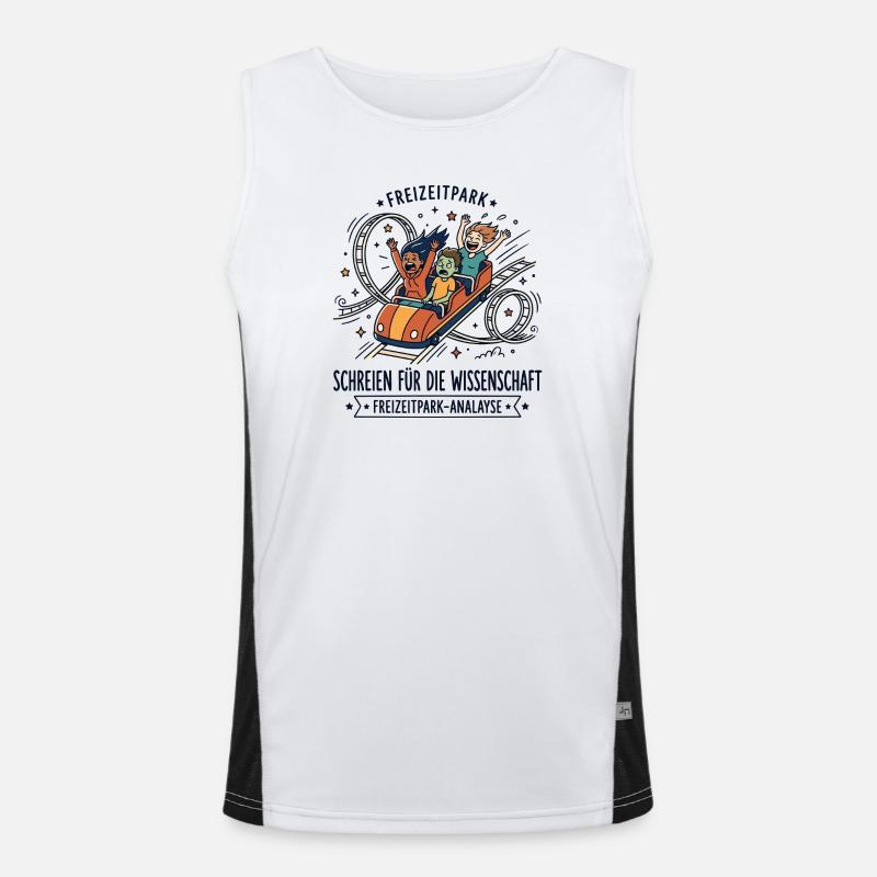 Freizeitpark Achterbahn Humor Funktionelles Kontrast-Tank Top für Männer 
