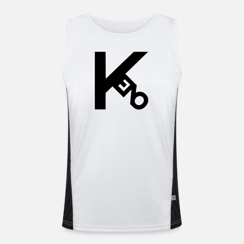Keno schwarz Funktionelles Kontrast-Tank Top für Männer 