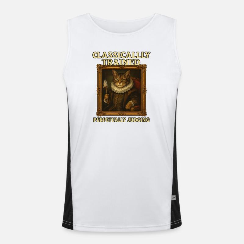 Classically Trained Perpetually Judging Renaissanc - Men's Functional Contrast Tank Top  - white/black