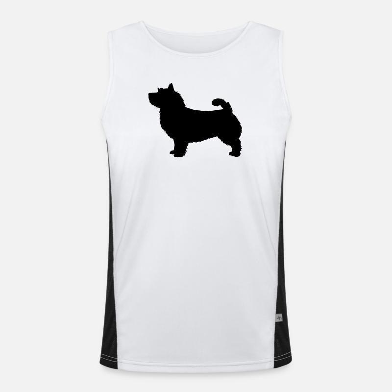 Silhouette du Norwich Terrier Débardeur respirant contrasté Homme 