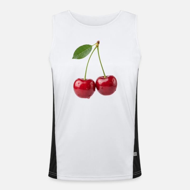 Kirsche Kirschen Cherry Shirt, sweat à capuche, short Débardeur respirant contrasté Homme 