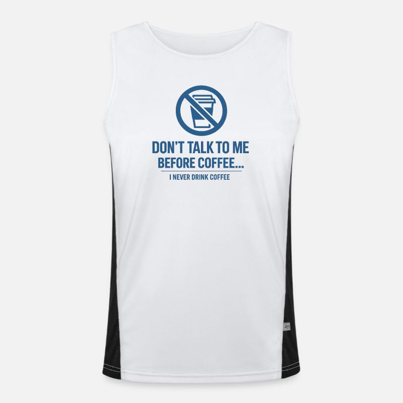 Coffee Paradox - Don't Talk to me Men's Functional Contrast Tank Top 
