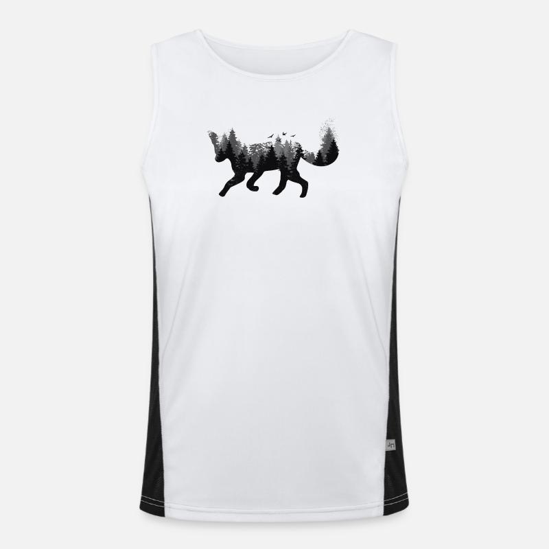 Fuchs & Wald Funktionelles Kontrast-Tank Top für Männer 