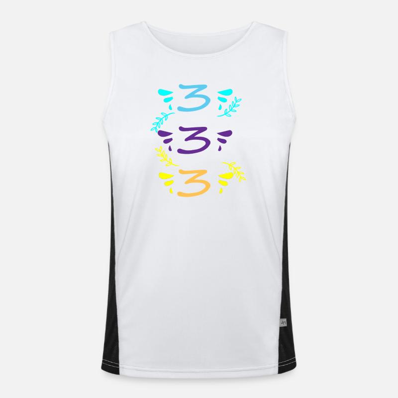 three or Three hundred and thirty-three Men's Functional Contrast Tank Top 