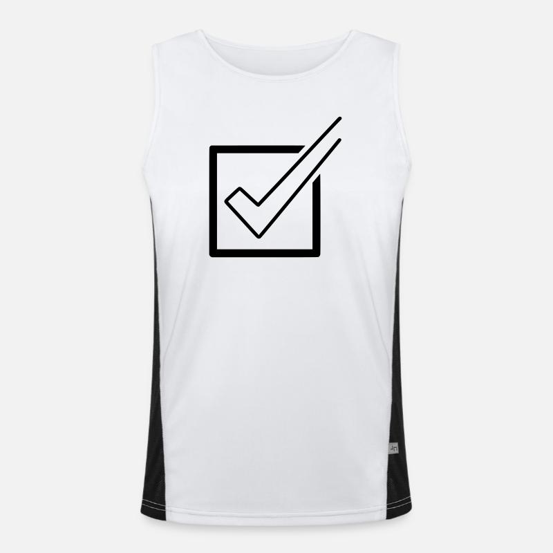 Checklist Tick Box Done Men's Functional Contrast Tank Top 