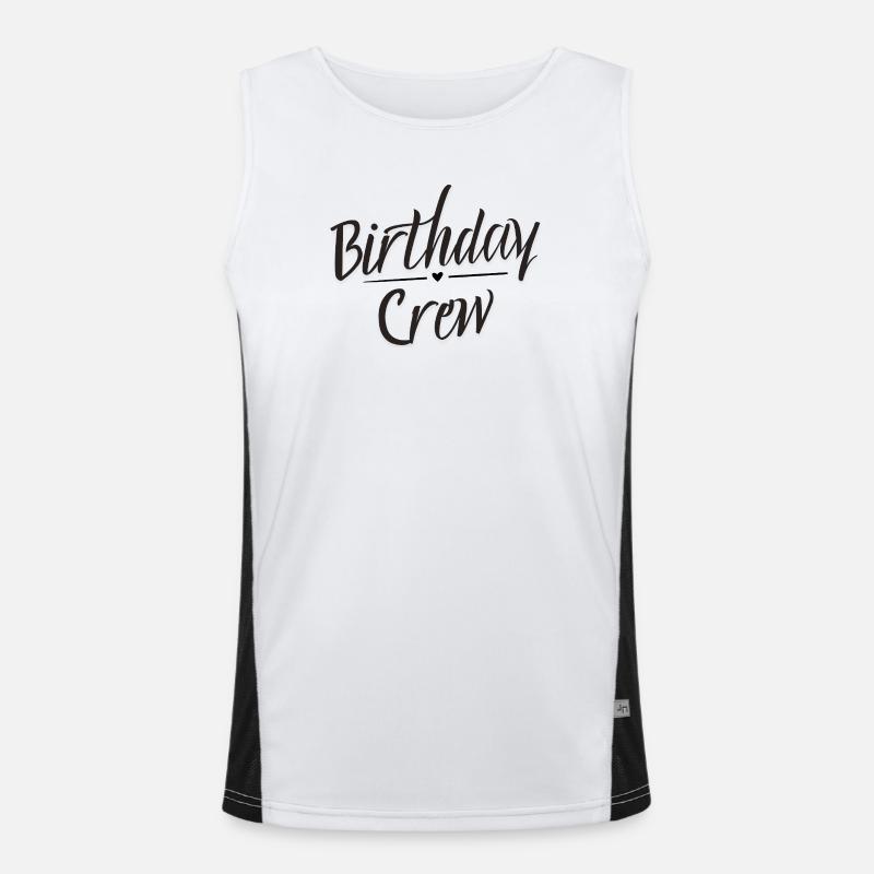 Birthday Crew - Men's Functional Contrast Tank Top  - white/black