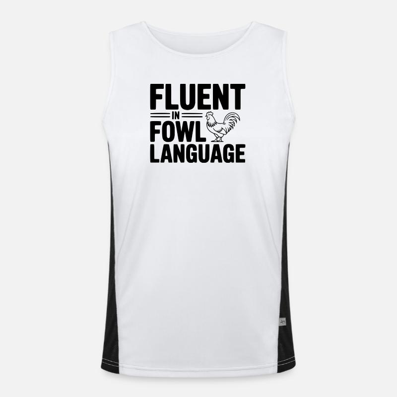 Fluent in Fowl Language Men's Functional Contrast Tank Top 