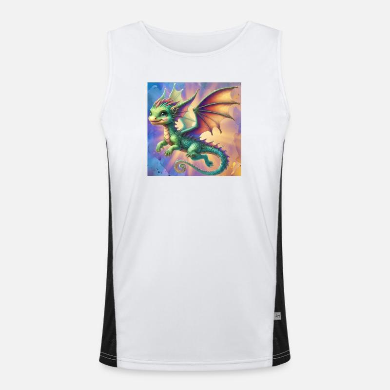 Drache Funktionelles Kontrast-Tank Top für Männer 