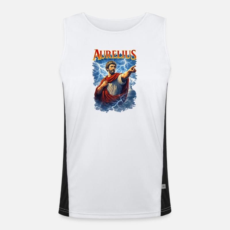 Marcus Aurelius Porträt Funktionelles Kontrast-Tank Top für Männer 