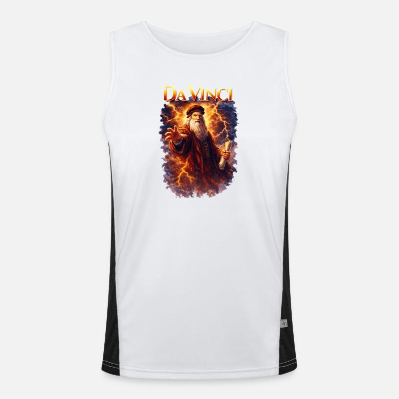 Leonardo Da Vinci Portrait Men's Functional Contrast Tank Top 