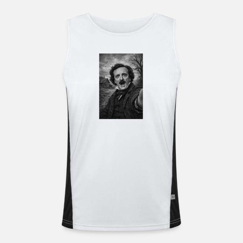 Edgar Allan Poe Self-Portrait Men's Functional Contrast Tank Top 