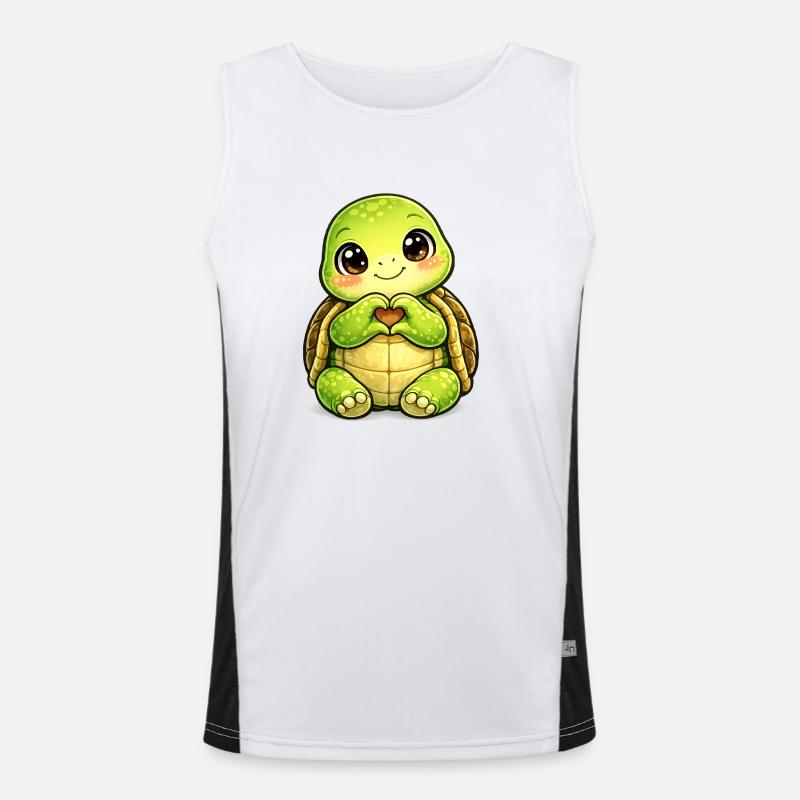 Tortue robuste avec baiser de patte Débardeur respirant contrasté Homme 