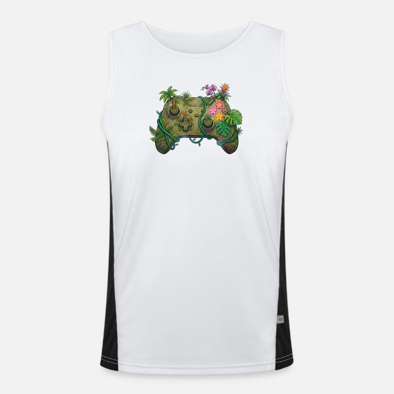 Jungle Controller - Gaming Sticker Men's Functional Contrast Tank Top 