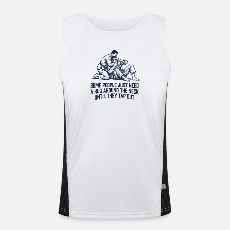 Some people just need a hug - Men's Functional Contrast Tank Top  - white/black