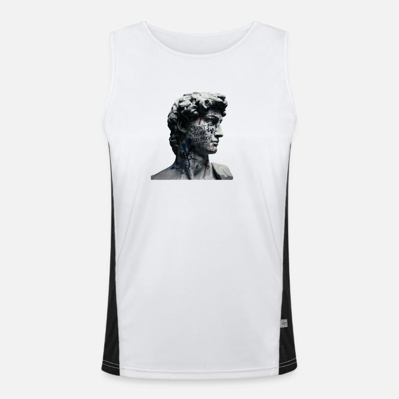 Don't Think Too Much Graffiti-David Men's Functional Contrast Tank Top 