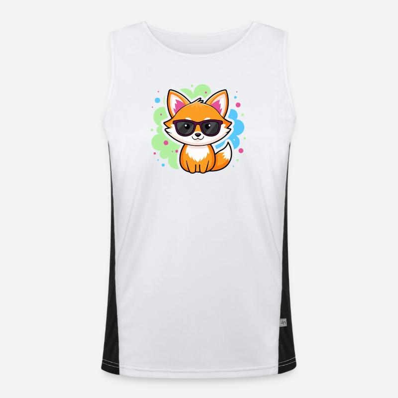Fox Pop Glasses Men's Functional Contrast Tank Top 
