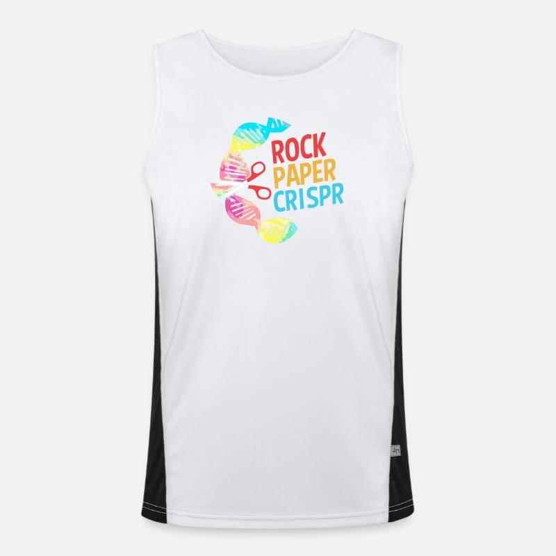 Structural formula molecule - Men's Functional Contrast Tank Top  - white/black